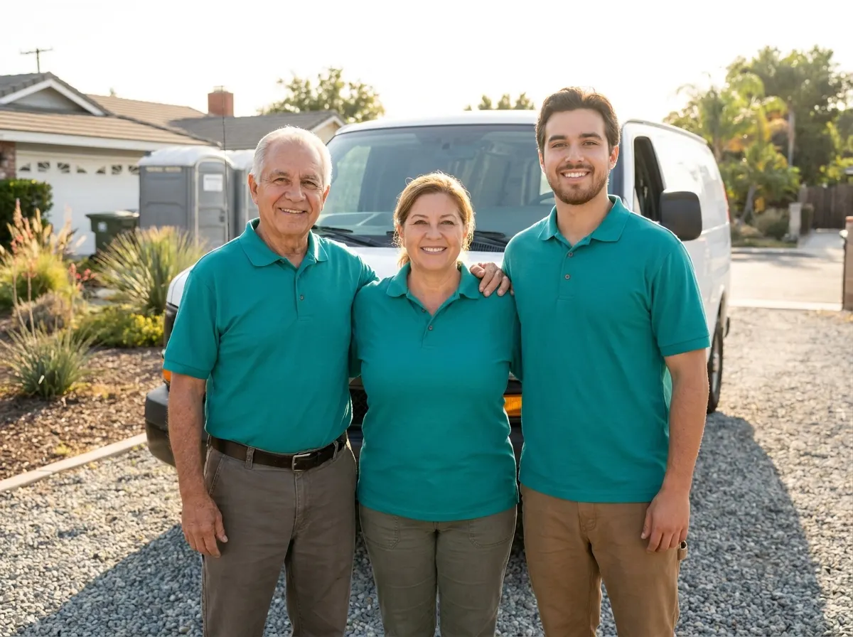Zelmari Porta Potty Services portable toilet rentals team in Rancho Cucamonga, CA